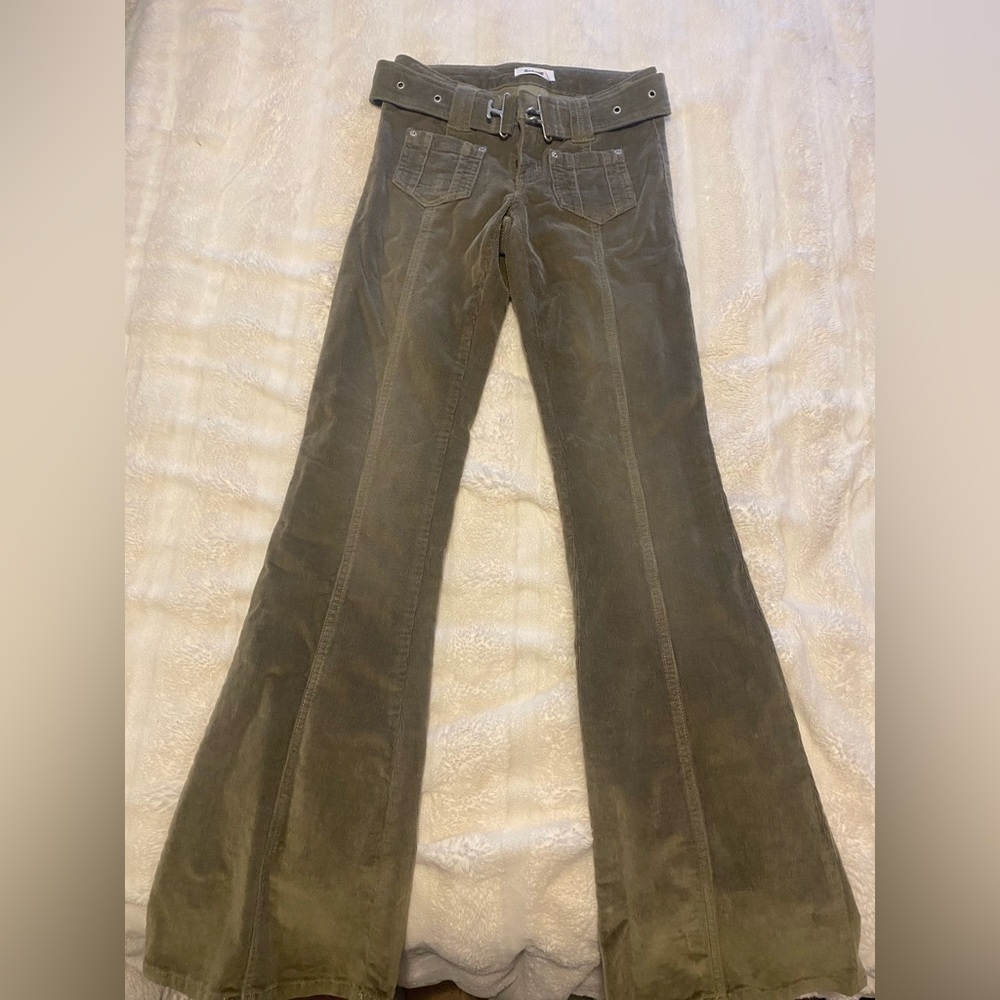 GARAGE Low Rise Cord Belted Flare Pants